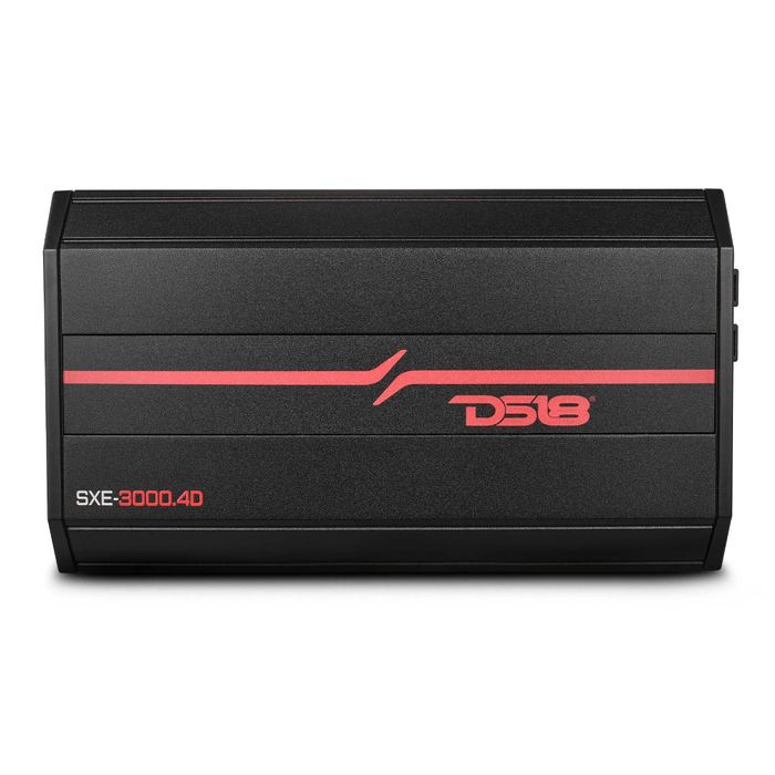 DS18 4-Channel, Class D, 2 x 500 @ 4Ω Bridge, 4 x 320 @ 2Ω, 4 x 200 @ 4Ω Watts RMS, Black — SXE-3000.4D/BK