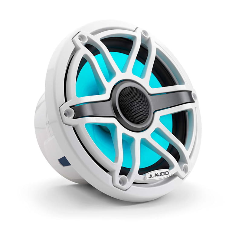 JL Audio M6-770X-S-GwGw-i 7.7-inch M6 coaxial speakers, LED White Sport Grille