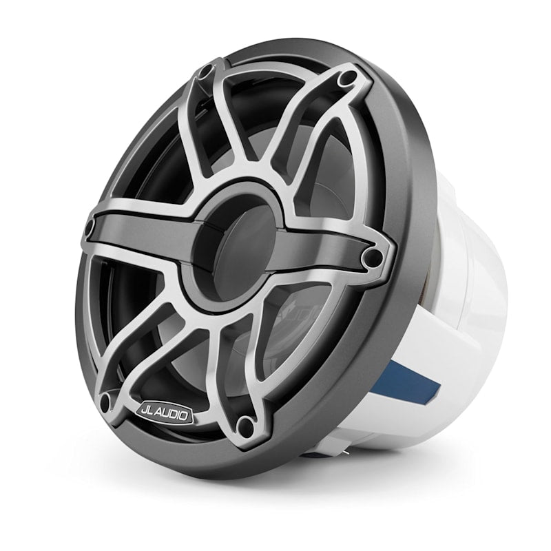 JL Audio M6-10W-S-GmTi-4 10-inch M6 enclosed-use marine subwoofer, Titanium Sport Grille