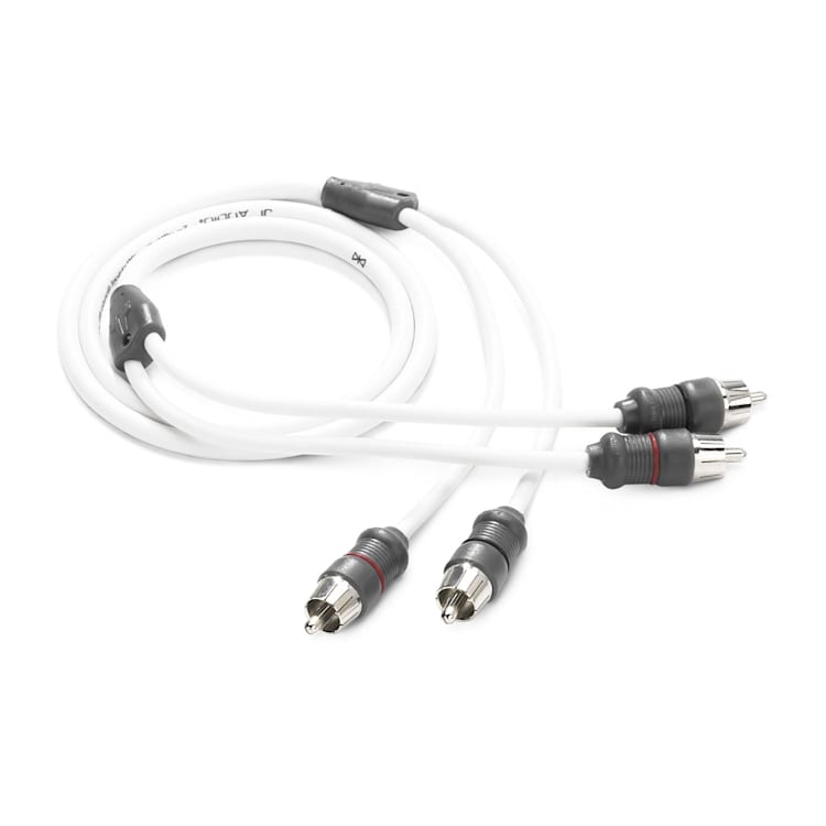 JL Audio Marine RCA Audio Interconnect, 2-Channel, 25 ft (XMD-WHTAIC2-25)