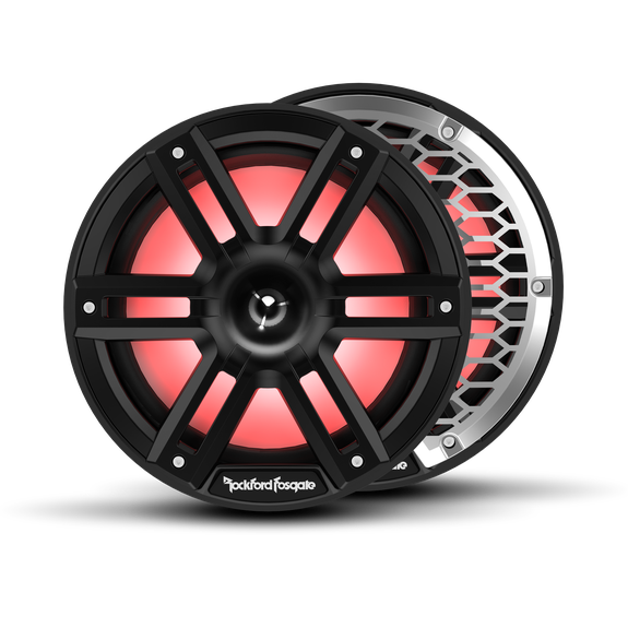 Rockford Fosgate M2-8HB black Color Optix marine speakers with horn tweeter