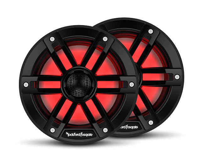 Rockford Fosgate M1-65B black 6.5-inch Color Optix marine speaker pair