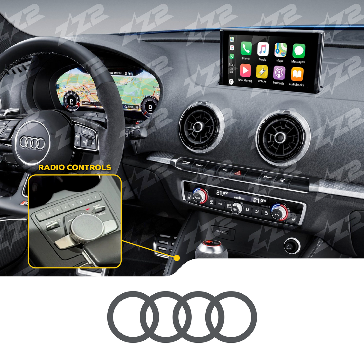 ZZ2 IT3-MIB2 CarPlay & Android Auto Interface