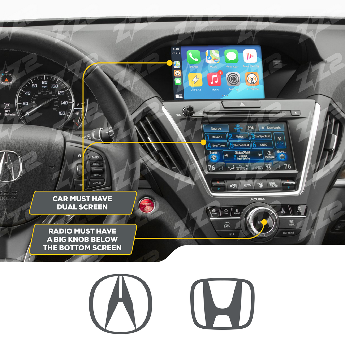 ZZ2 ITZ-ACH CarPlay & Android Auto Interface