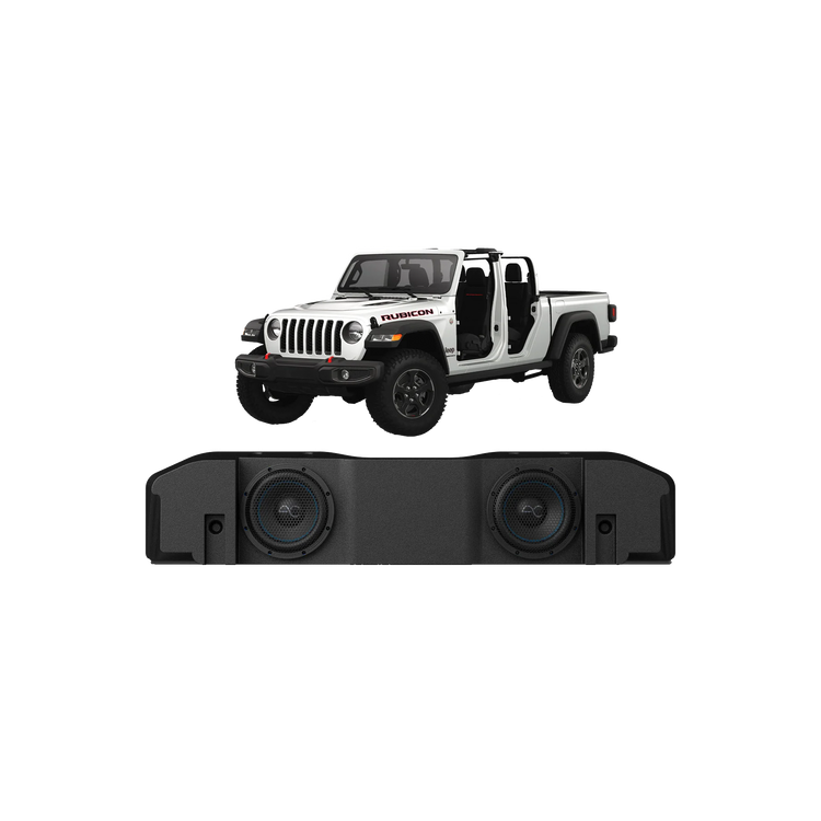 AudioControl Jeep Gladiator Dual 8" Under-Seat Sub Encl, 2Ω — TXJTD8