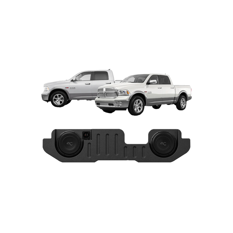 AudioControl Dual 10" Sealed Sub Enclosure, 02-18 RAM Quad Cab 2Ω — TXRM02D10