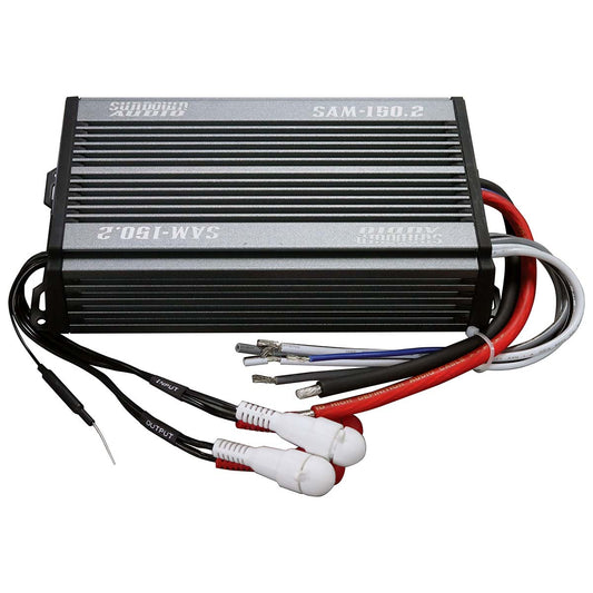 Sundown SAMV21502 Powersports 2 Channel Amplifier with Bluetooth, 300W RMS