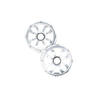 Diamond Audio HXM 6.5" Flush Mount Speaker Grill, White Pair — HXM65FGW