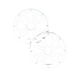 Diamond Audio HXM 6.5" Flush Mount Speaker Grill, White Steel — HXM65FWW