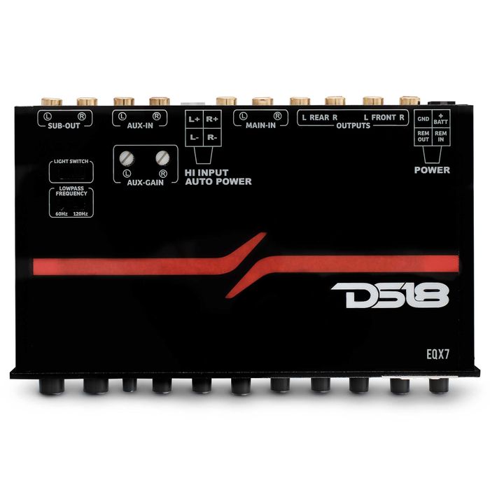 DS18 High Volt 7-Band Equalizer, High Level Input, Auto Turn On — EQX7