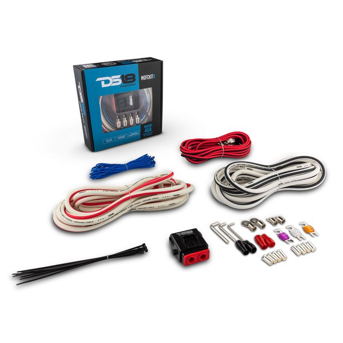 DS18 Marine Amplifier Installation Kit, 4-GA, 100% Copper, Tinned Wire — MOFCKIT4