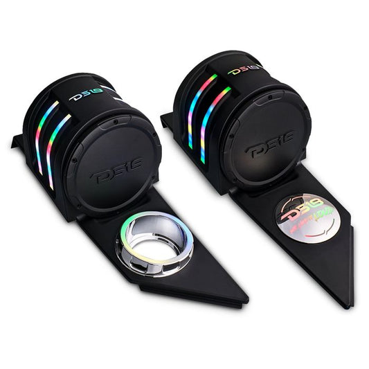 DS18 Headrest Enclosure, Fits 4 x 6.5" Speakers, 2015 & Up, Digital LED Ligths — SLG-HD6v2