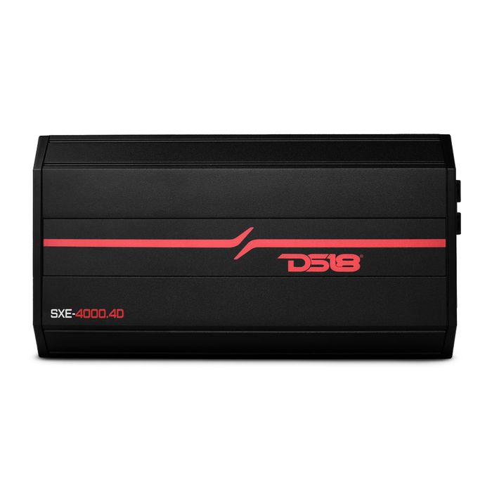 DS18 4-Channel, Class D, 2 x 750 @ 4Ω Bridge, 4 x 430 @ 2Ω, 4 x 275 @ 4Ω Watts RMS, Black — SXE-4000.4D/BK