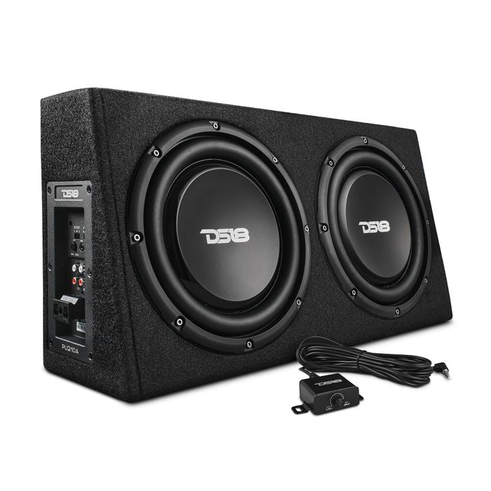DS18 Single 10” Loaded With Passive Radiator, 350 Watts RMS, Sealed, Black Carpet, Amplified — PU210A
