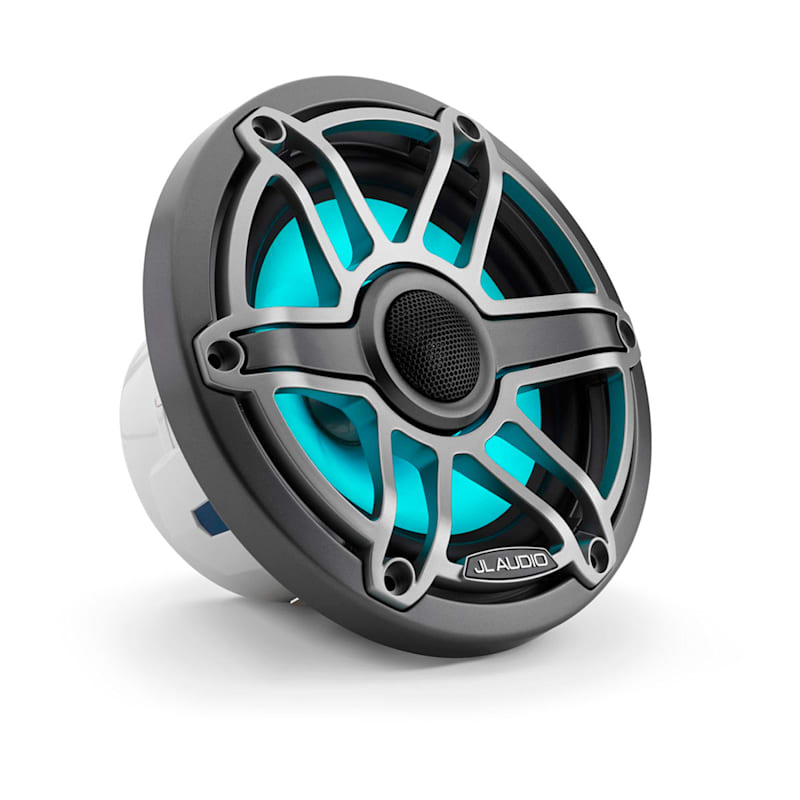 JL Audio M6-650X-S-GmTi-i 6.5-inch M6 coaxial speakers, LED Titanium Sport Grille