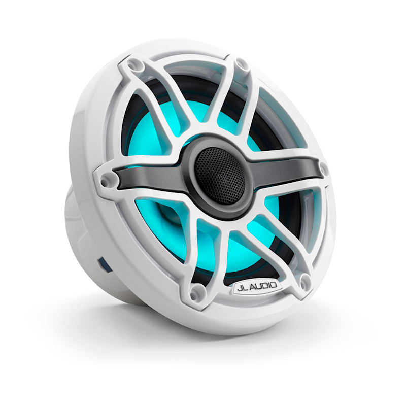 JL Audio M6-650X-S-GwGw-i 6.5-inch M6 coaxial speakers, LED White Sport Grille