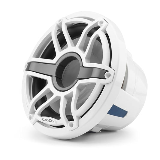 JL Audio M6-10W-S-GwGw-4 10-inch M6 enclosed-use marine subwoofer, White Sport Grille