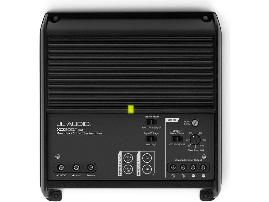 JL Audio XD300/1v2 Monoblock Subwoofer Amplifier, 300 W