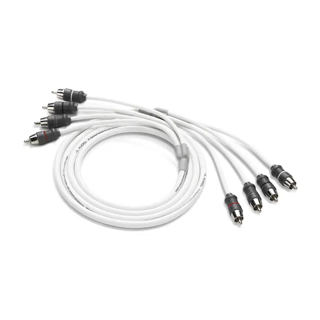 JL Audio Marine RCA Audio Interconnect, 4-Channel, 25 ft (XMD-WHTAIC4-25)