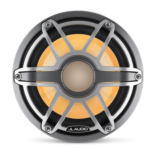 JL Audio M6-8IB-S-GmTi-i-4 8-inch Marine Subwoofer, LED Titanium Sport Grille