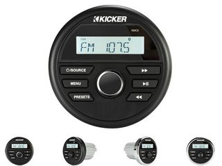 Kicker KMC2 Marine Gauge-Style Media Center with Bluetooth
