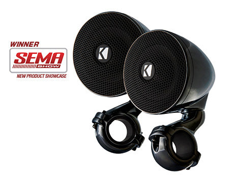 KICKER PSM 3-inch 4-Ohm Black Enclosed Powersports Speakers (47PSMB34)