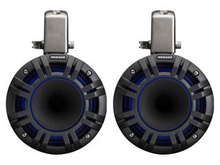 Kicker KMTCXL 6.5-inch Horn-Loaded Marine Tower Speakers, Black (Pair)