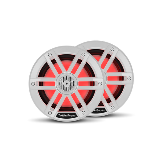 Rockford Fosgate M1-6 white 6-inch Color Optix marine speakers