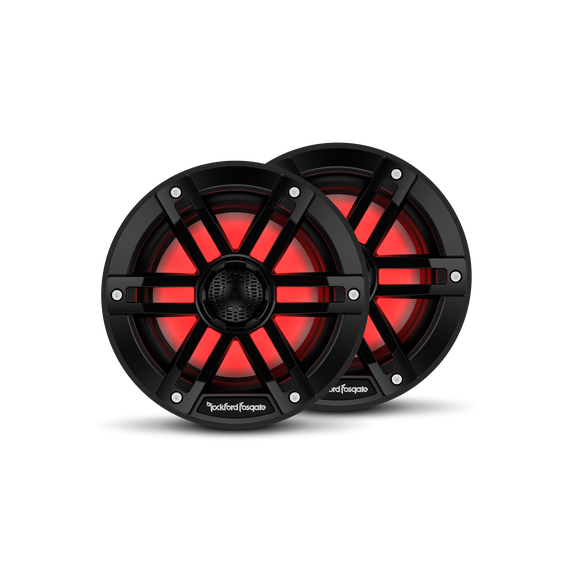 Rockford Fosgate M1-6B 6-Inch Color Optix Marine Speakers — Black