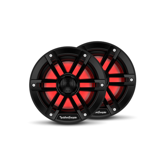 Rockford Fosgate M1-6B 6-Inch Color Optix Marine Speakers — Black