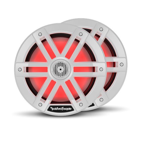 Rockford Fosgate M1-8 white 8-inch Color Optix marine speakers