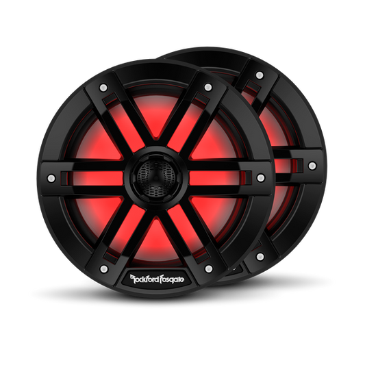 Rockford Fosgate M1-8B black 8-inch Color Optix marine speakers