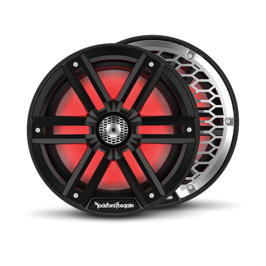 Rockford Fosgate M2-8B black marine speaker pair