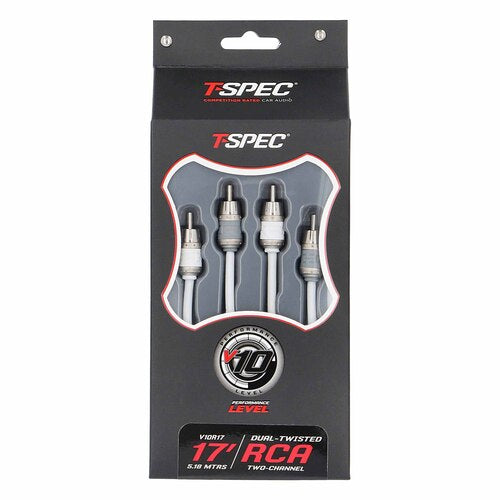 T-Spec V10R17 17-foot two-channel RCA cable