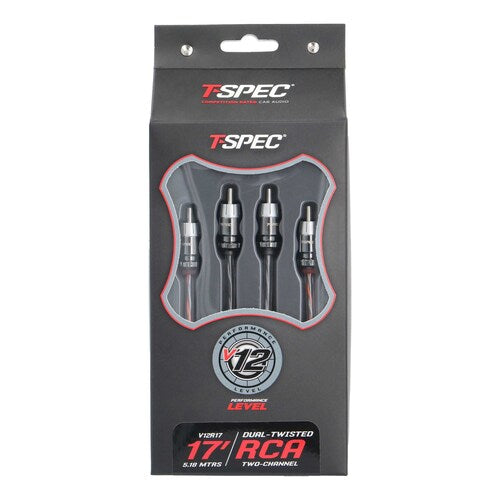 T-Spec V12R17 17-foot two-channel RCA cable