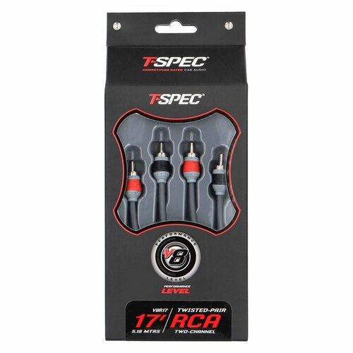 T-Spec V8R17 17-foot two-channel RCA cable
