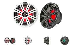 KICKER KM8 8-inch LED Marine Coaxial Speakers