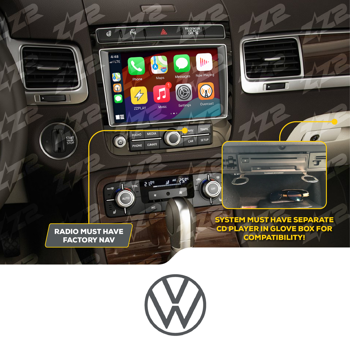 ZZ2 ITZ-TRG CarPlay & Android Auto Interface